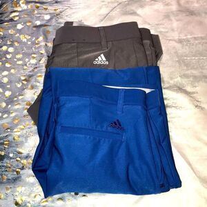 Adidas mens performance wear pants grey and blue bundle size 32x32